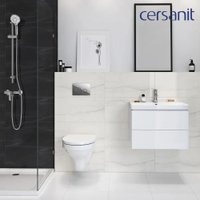 Унитаз подвесной Cersanit Brasko Slim 64824 + Aqua Prime М 50 68179 с кнопкой Corner 64077 (кнопка белый)