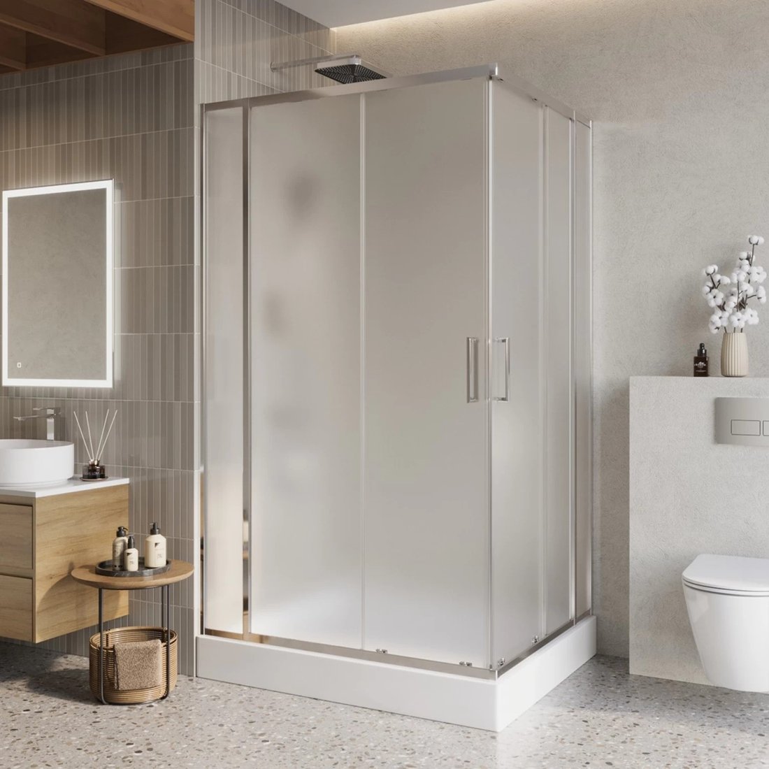 

Душевой уголок BelBagno LUCE-AH-22-120/100-P-Cr