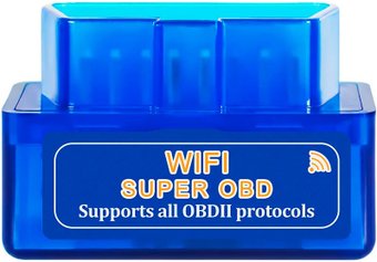 Автосканер USBTOP ELM327 OBD2 B12 (OBDII Wi-Fi, синий)