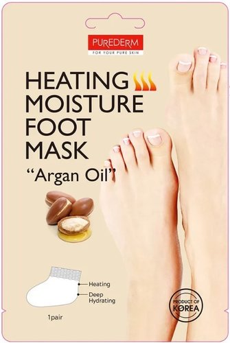 Purederm Носки для педикюра Разогревающие с маслом арганы