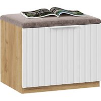 Тумба для обуви Трия Хилтон №4 251067 (дуб крафт золотой/белый матовый)