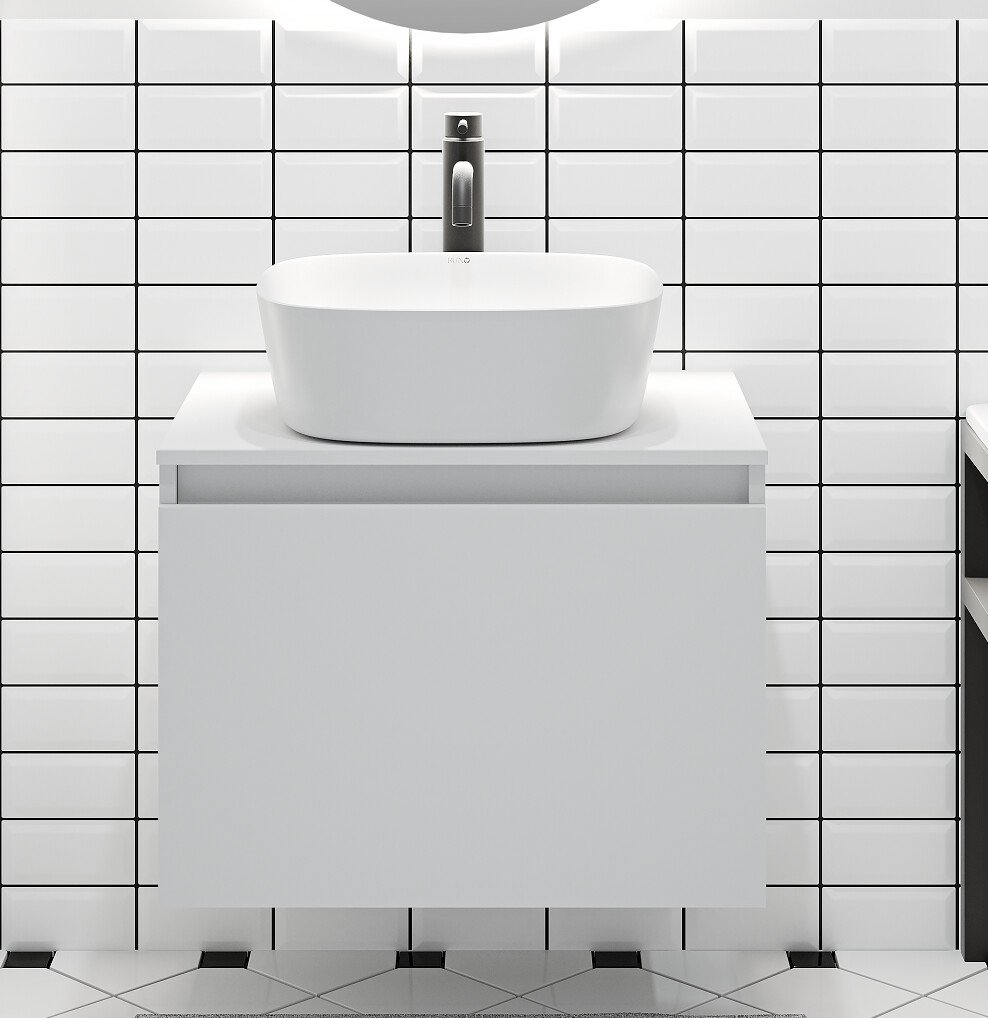 

Runo Тумба под умывальник Бари 60 (подвесная, белый)