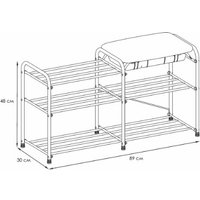 Полка для обуви ЗМИ Альфа 33 с сиденьем и ящиком ПДОА33СЯ (коричневый)