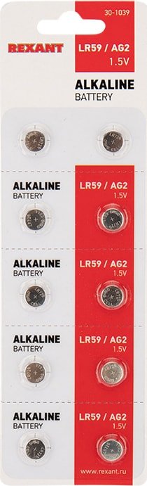 

Батарейка Rexant LR59 10шт 30-1039