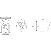 Унитаз подвесной Berges Wasserhaus FLOE S c сиденьем Slim SO (микролифт)