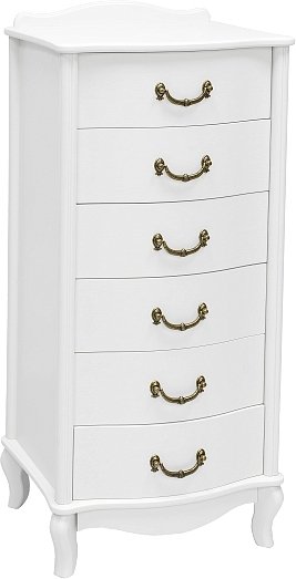 

Комод Мебелик Джульетта узкий 6 ящиков (молочный дуб)