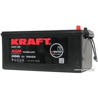 Автомобильный аккумулятор KRAFT AGM 240(3) евро (240 А·ч)