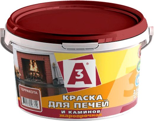 Краска А3 Для печей и каминов 2.5 кг (терракота)