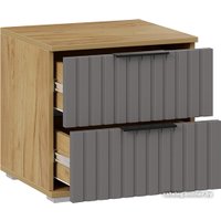 Тумба Трия Хилтон (дуб крафт золотой/графит матовый)