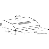 Кухонная вытяжка LEX Simple 2M 600 (белый)