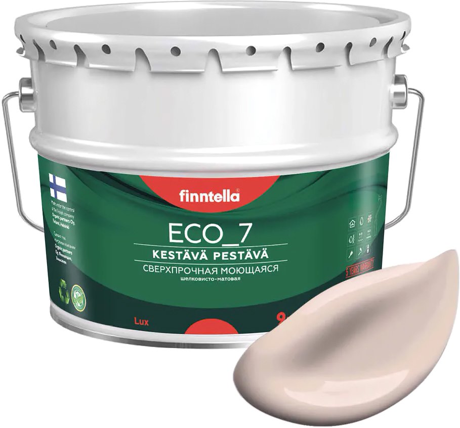 

Краска Finntella Eco 7 Makea Aamu F-09-2-9-FL104 9 л (бледно-песочный)