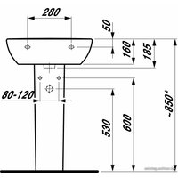 Умывальник Laufen PRO 810951 55x44