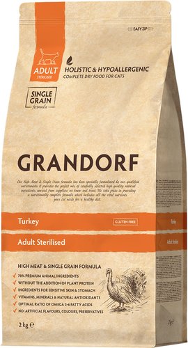 Grandorf Turkey Adult Sterilised (для стерилизованных со вкусом индейки) 2 кг