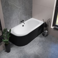 Ванна Lauter Bliss 150 P 21201052P (с ножками и сифоном 21Y32001 матовый черный)