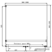 Душевой уголок Ambassador Diamond 12011106R 100х100