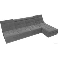 Модульный диван Лига диванов Холидей люкс 105557 (велюр, серый)