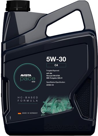 Моторное масло Avista pace EVO C4 5W-30 5л
