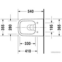 Унитаз подвесной Duravit Happy D.2 2222098900 (без сиденья) в Лиде