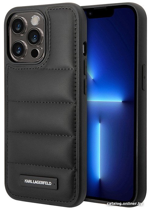 Чехол для телефона CG Mobile Lagerfeld PU Quilted Metal logo Hard для iPhone 15 Pro KLHCP15LPSQAK
