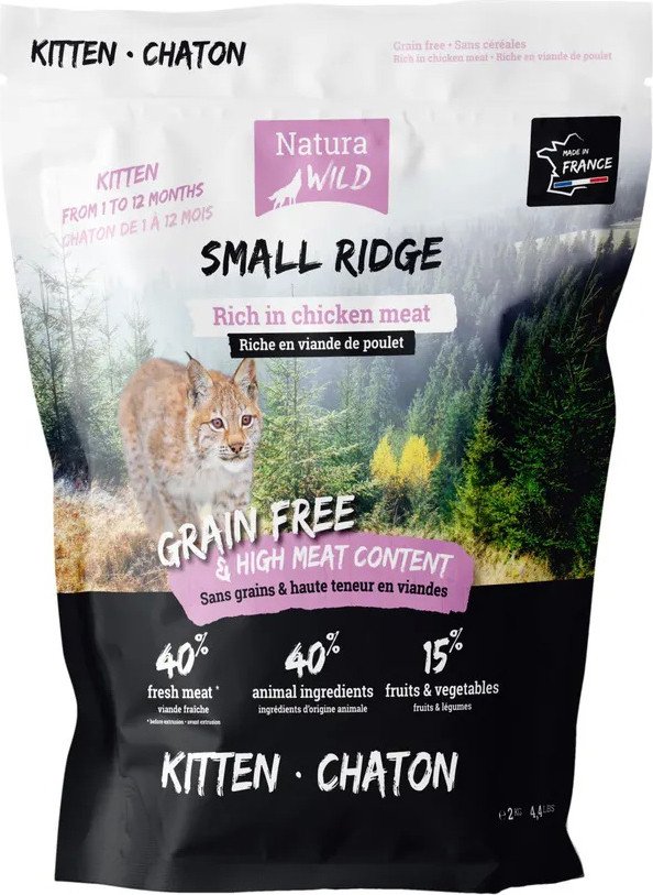 

Сухой корм для кошек Natura Wild Small Ridge Kitten для котят с курицей 2 кг