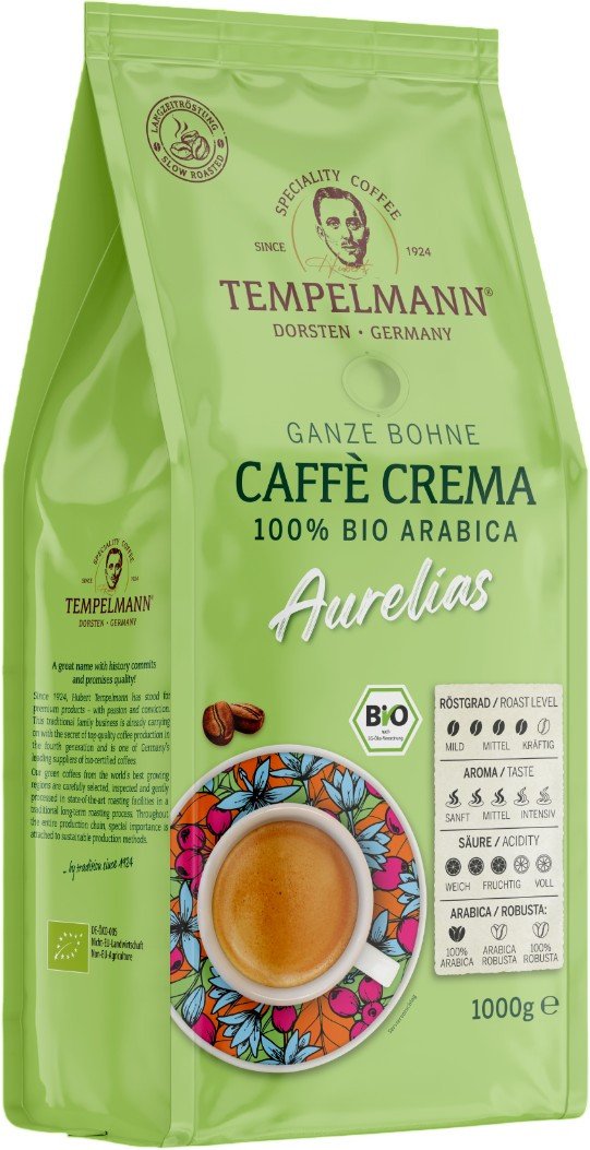 Кофе Tempelmann Aurelias Caffe Crema зерновой 1 кг