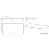  Cersanit Столешница Moduo 100 BL-MOD100