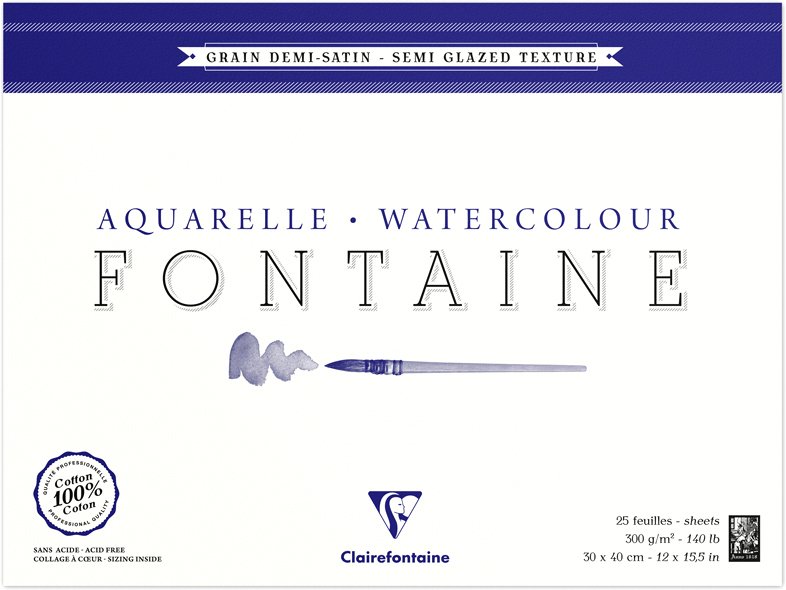 

Альбом для рисования Clairefontaine Fontaine Demi-Satine 96407C (25 л)