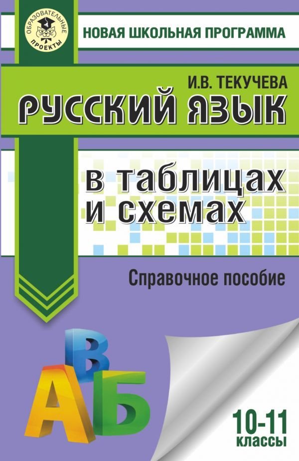 

Учебное пособие издательства АСТ. Русский язык в таблицах и схемах. Справочное пособие. 10-11 классы (Текучева Ирина Викторовна)