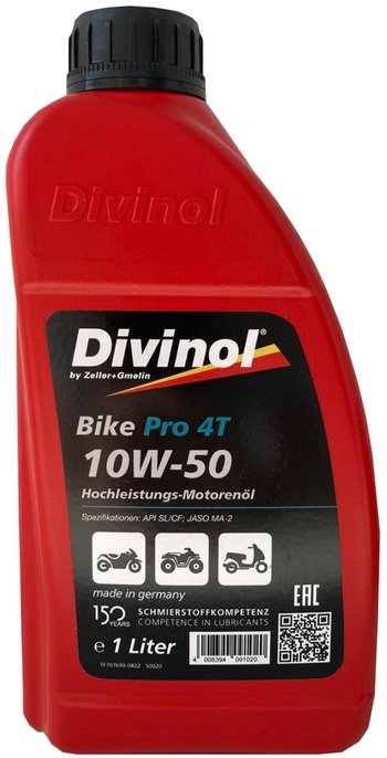 

Моторное масло Divinol Bike Pro 4T 10W-50 1л