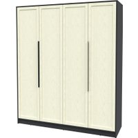 Шкаф распашной Интерлиния Концепт Тренд КТ-Ш4 (антрацит/дуб снежный)