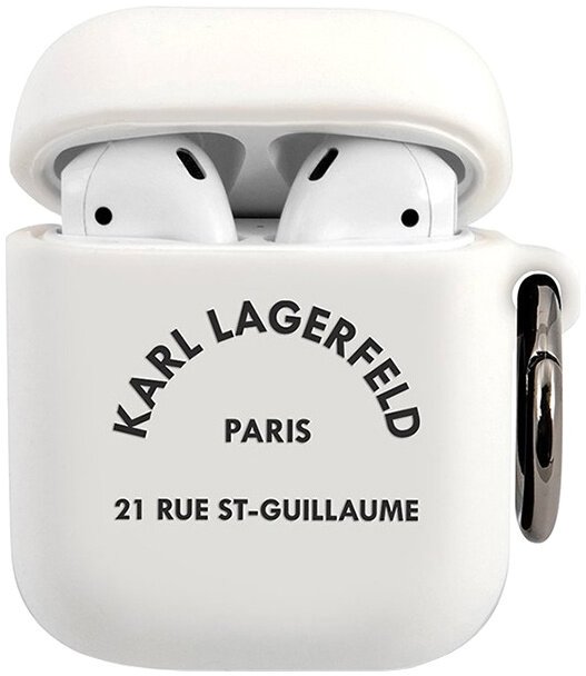 

Чехол CG Mobile Karl Lagerfeld для AirPods 1&2 KLACA2SILRSGWH (белый)