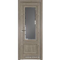 Межкомнатная дверь ProfilDoors 2.90XN L 80x200 (каштан темный/стекло square графит)