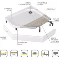 Душевой уголок Alex Baitler AB 215-90 + поддон AB9017V-1