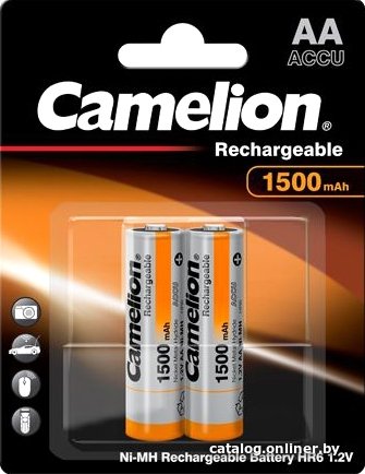 Аккумулятор Camelion AA 1500mAh 2 шт. NH-AA1500-BP2