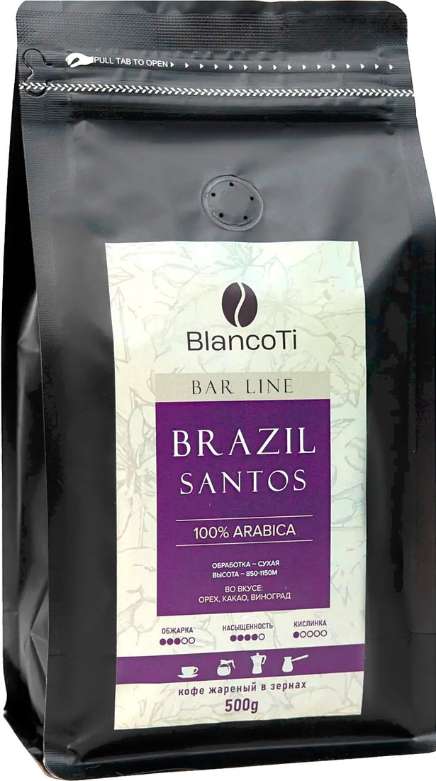 Кофе BlancoTi Brazil Santos молотый 250 г