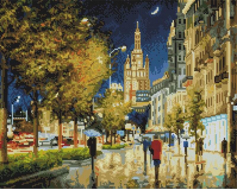 

Алмазная мозаика Белоснежка Вечерний свет Садового кольца 521-ST-S