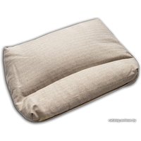 Ортопедическая подушка Like Yoga С валиком льняная с наполнителем из гречихи 20-12 58x48