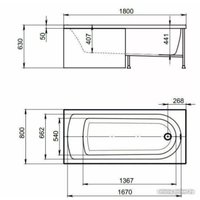 Ванна Alex Baitler Michigan 180х80