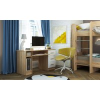 Стол Памир ПКС-4 (дуб сонома/белый глянец)