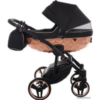 Универсальная коляска Junama Glow V2 (2 в 1, черный/матовая медь)