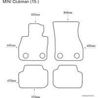 Комплект ковриков для авто Alicosta MINI Clubman 15- (салон, ЭВА ромб, черный)