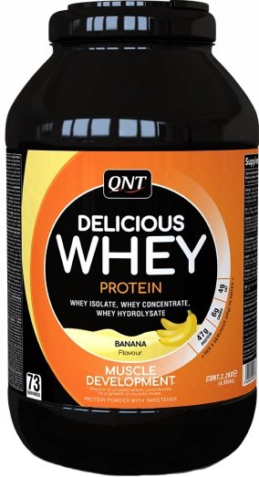 

Протеин сывороточный (изолят) QNT Delicious Whey Protein Powder (банан, 2200 г)