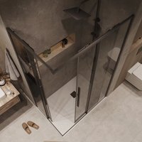 Душевая дверь Grossman Galaxy 90x195 1/2.K33.01.90.21.10 (черный матовый/тонированное стекло)