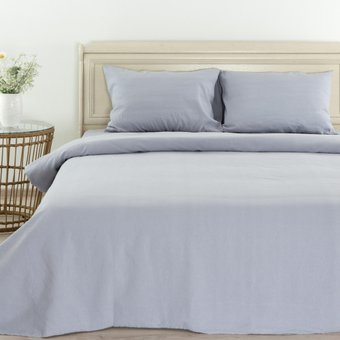 Евромакси комплект постельного белья Беларускі лён 225x210 18С308-ШР/у/уп. (2033 голубо-сиреневый)