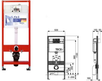 Tece 9.400.407 (без кнопки смыва)