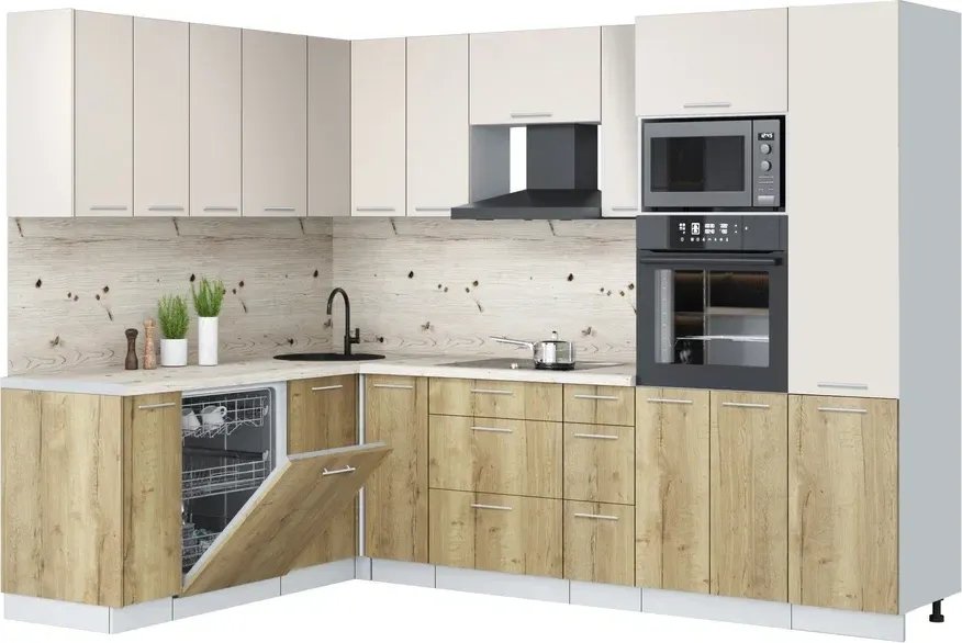 

Готовая кухня Интерлиния Мила Лайт 1.896х2.78 (персидский жемчуг/дуб золотой/бискайская сосна)