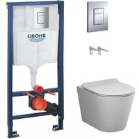 Унитаз подвесной AM.PM Sunny Flashclean C85C1701SC + GROHE Rapid SL 38772001