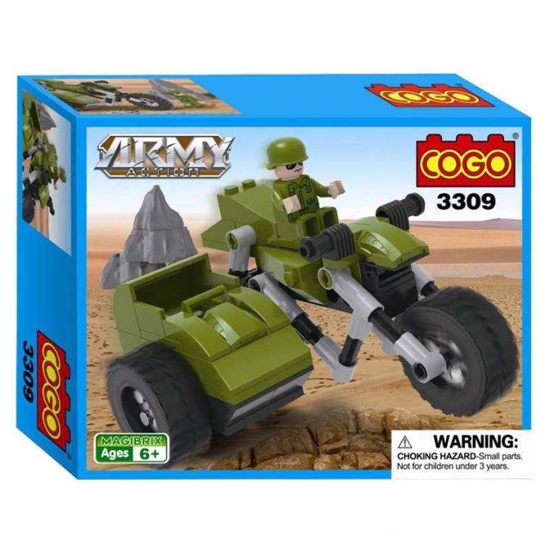 

Конструктор Cogo Военный мотоцикл с коляской