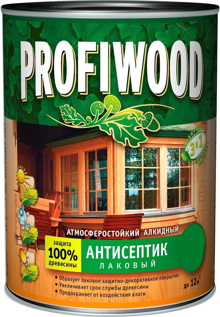 

Антисептик Profiwood тонирующий 2.6 л (рябина)