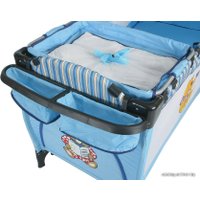 Манеж-кровать Baby Prestige Delux 2 уровня (голубой)